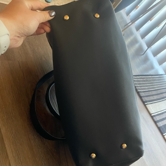 Sondra Roberts Squared Black Vegan Leather Tote - Picture 8 of 11